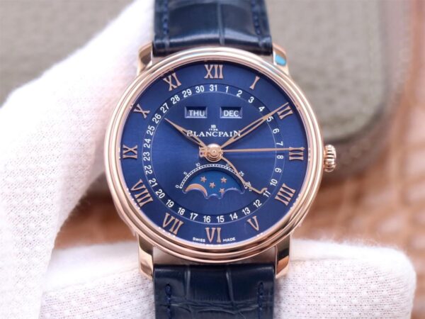 Blancpain Villeret 6654-3640-55 OM Factory Hot Replica Watches Blue Dial - Hot Replica Watches