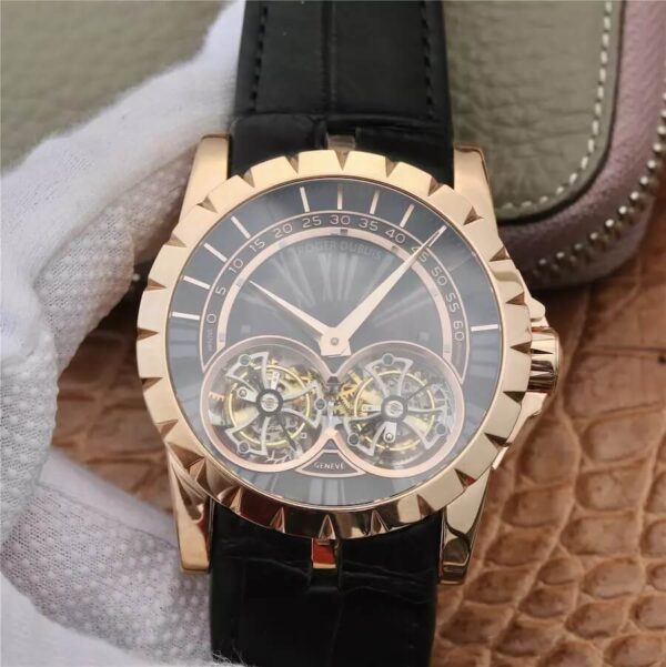 Roger Dubuis Excalibur RDDBEX0280 JB Factory Hot Replica Watches Black Strap - Hot Replica Watches