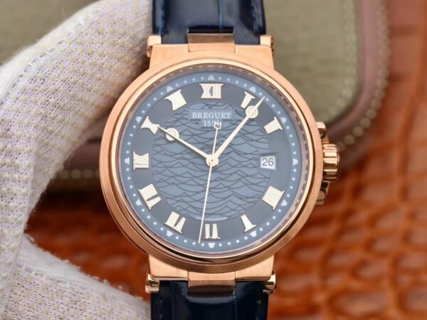 Breguet Marine 5517 V9 Factory Hot Replica Watches Rose Gold Case - Hot Replica Watches