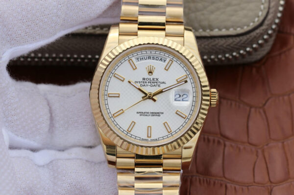 Rolex Day Date M228238-0008 EW Factory Hot Replica Watches White Dial - Hot Replica Watches