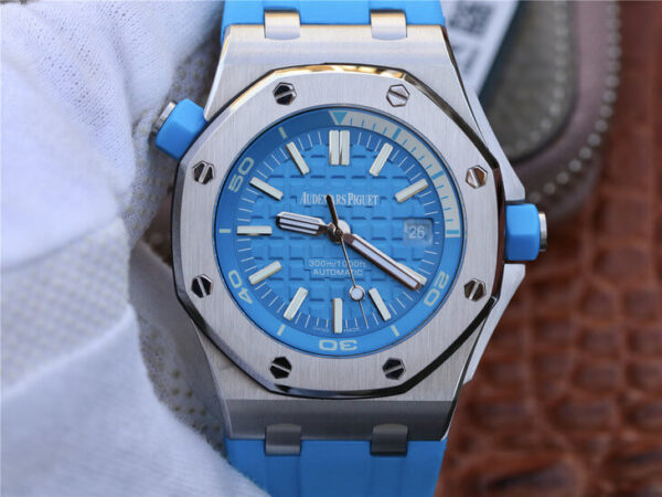 Audemars Piguet Royal Oak Offshore 15710ST.OO.A032CA.01 JF Factory Hot Replica Watches Blue Strap - Hot Replica Watches