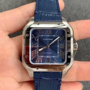 Cartier Santos WSSA0030 V6 Factory Hot Replica Watches Blue Strap - Hot Replica Watches