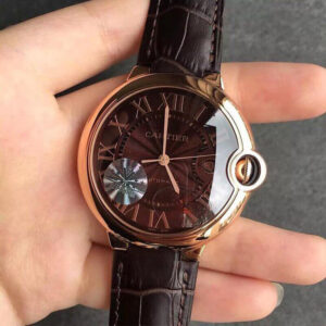 Cartier Ballon Bleu W6920037 V6 Factory Hot Replica Watches Dark Brown Dial - Hot Replica Watches