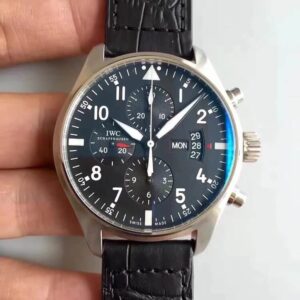 IWC Pilot IW37777 ZF Factory Hot Replica Watches Black Strap - Hot Replica Watches
