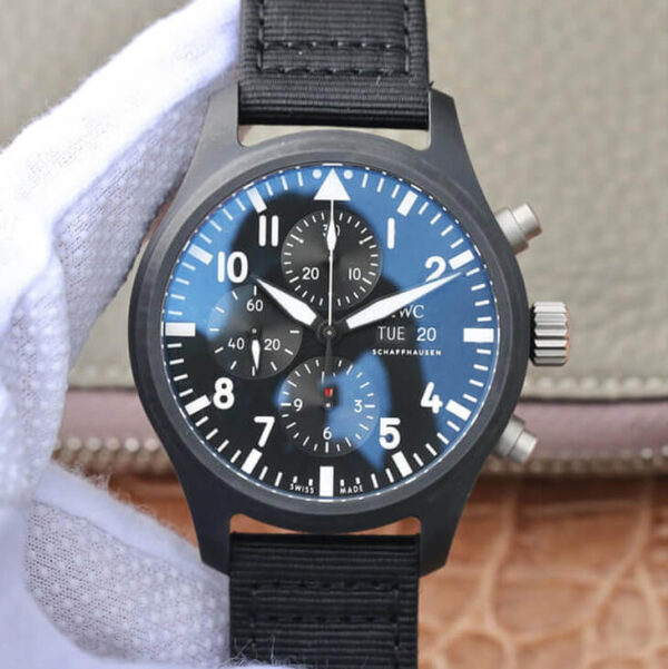 IWC Pilot IW389101 ZF Factory Hot Replica Watches Black Strap - Hot Replica Watches