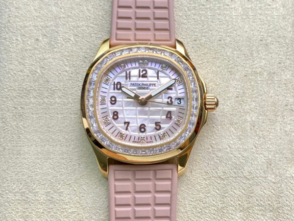 Patek Philippe Aquanaut 5072R-001 PPF Factory Hot Replica Watches Pink Strap - Hot Replica Watches