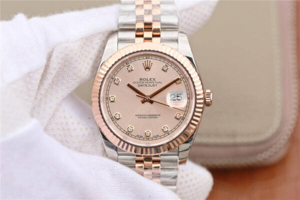 Rolex Datejust M126331-0008 EW Factory Hot Replica Watches Rose Gold Dial - Hot Replica Watches