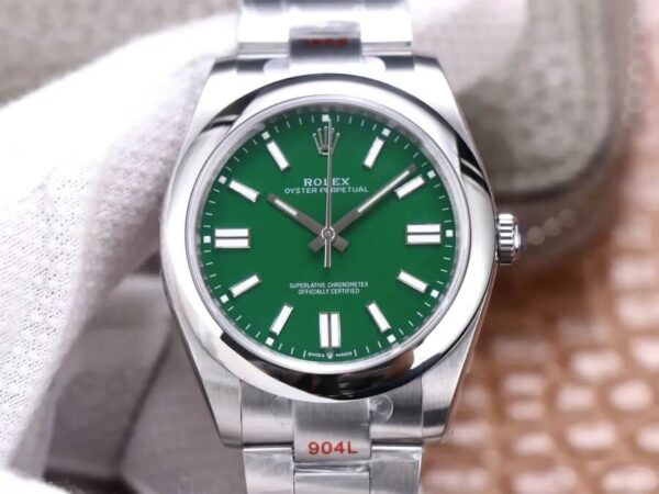 Rolex Oyster Perpetual M124300-0005 EW Factory Hot Replica Watches Green Dial - Hot Replica Watches
