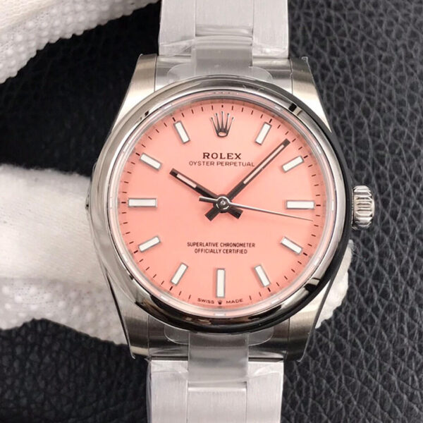 Rolex Oyster Perpetual M277200-0004 EW Factory Hot Replica Watches Coral Pink Dial - Hot Replica Watches