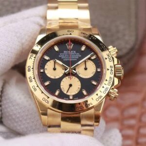 Rolex Daytona M116508-0009 Noob Factory Hot Replica Watches Gold Case - Hot Replica Watches