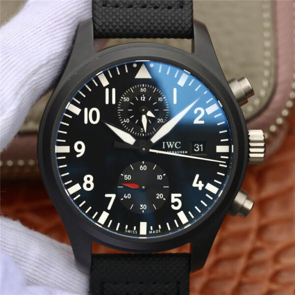 IWC Pilot IW389001 ZF Factory Hot Replica Watches Black Dial - Hot Replica Watches