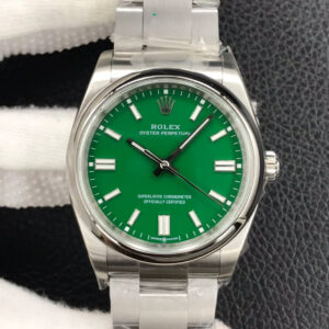 Rolex Oyster Perpetual M126000-0005 EW Factory Hot Replica Watches Green Dial - Hot Replica Watches
