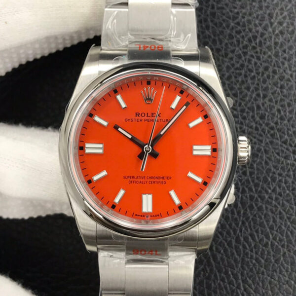Rolex Oyster Perpetual M126000-0007 EW Factory Hot Replica Watches Red Dial - Hot Replica Watches
