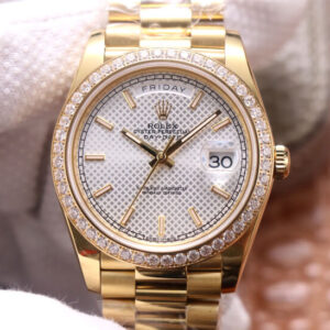 Rolex Day Date M228348RBR-0005 EW Factory Hot Replica Watches White Dial - Hot Replica Watches