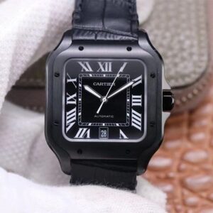 Cartier Santos WSSA0039 V6 Factory Hot Replica Watches Black Case - Hot Replica Watches