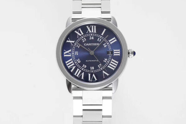 Cartier Ronde WSRN0023 AF Factory Hot Replica Watches Blue Dial - Hot Replica Watches