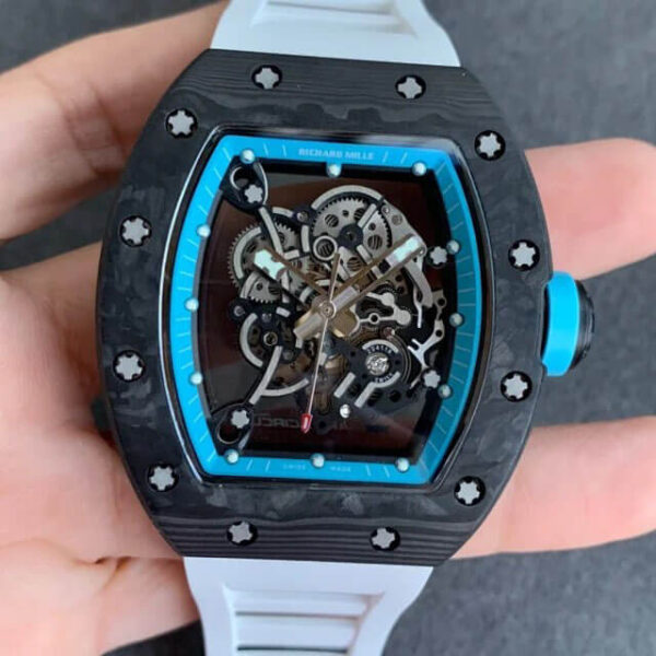 Richard Mille RM055 KV Factory Hot Replica Watches White Strap - Hot Replica Watches