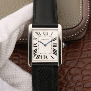 Cartier Tank WSTA0028 K11 Factory Hot Replica Watches Black Strap - Hot Replica Watches