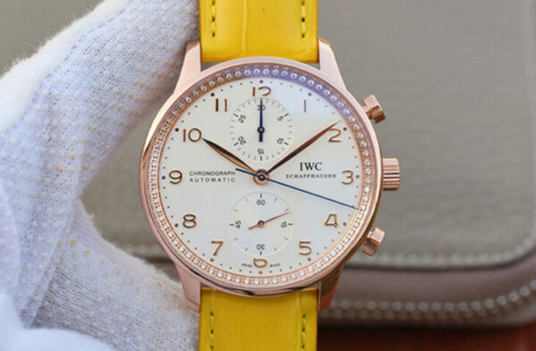 IWC Portuguese ZF Factory Hot Replica Watches Yellow Strap - Hot Replica Watches