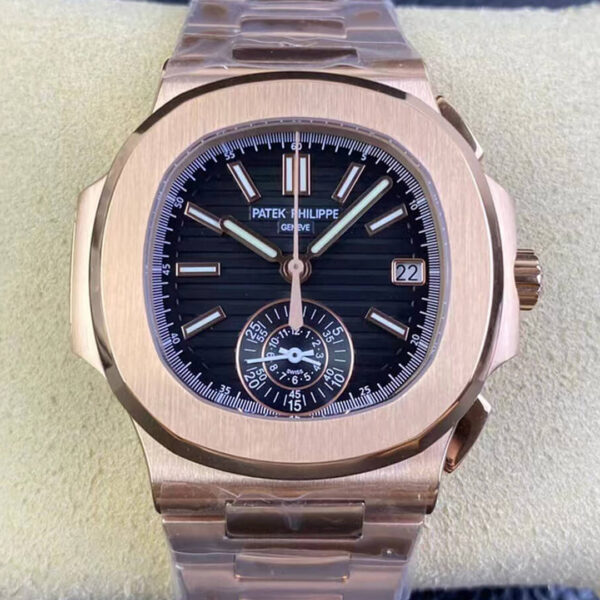 Patek Philippe Nautilus 5980/1R-001 3K Factory Hot Replica Watches Rose Gold Case - Hot Replica Watches