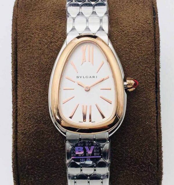 Bvlgari Serpenti 103144 BV Factory Hot Replica Watches Rose Gold White Dial - Hot Replica Watches