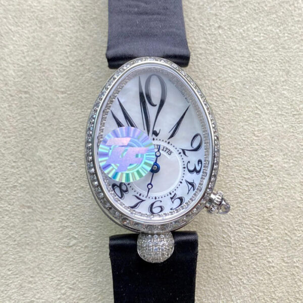 Breguet Reine De Naples 8928BB/5W/944/DD0D3L ZF Factory Hot Replica Watches Black Strap - Hot Replica Watches