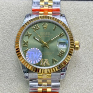 Rolex Datejust 178273 TW Factory Hot Replica Watches Yellow Gold Green Dial - Hot Replica Watches