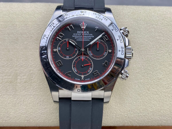 Rolex Daytona 116509 Clean Factory Hot Replica Watches Black Strap - Hot Replica Watches
