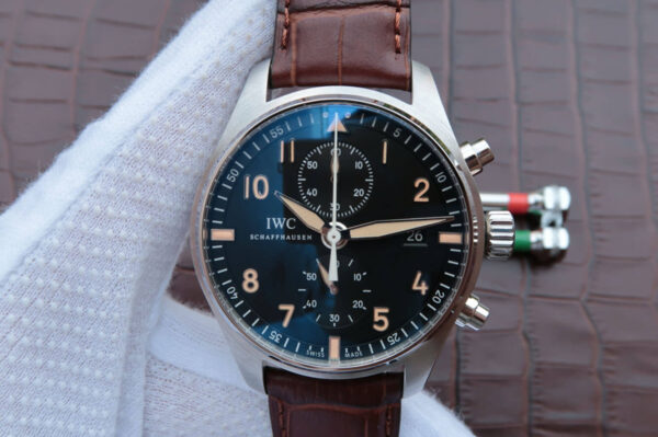 IWC Pilot IW387808 ZF Factory Hot Replica Watches Brown Strap - Hot Replica Watches
