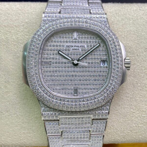 Patek Philippe Nautilus 5719/1G-001 PPF Factory Hot Replica Watches Diamond Case - Hot Replica Watches