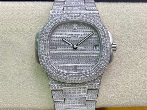 Patek Philippe Nautilus 5719/1G-001 PPF Factory Hot Replica Watches Diamond Case - Hot Replica Watches