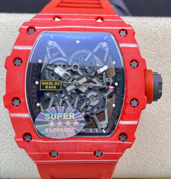 Richard Mille RM035-02 RM Factory Hot Replica Watches Red Strap - Hot Replica Watches
