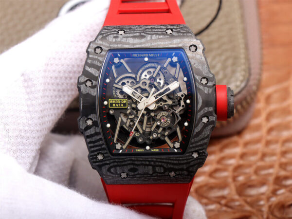 Richard Mille RM35-02 ZF Factory Hot Replica Watches Red Strap - Hot Replica Watches