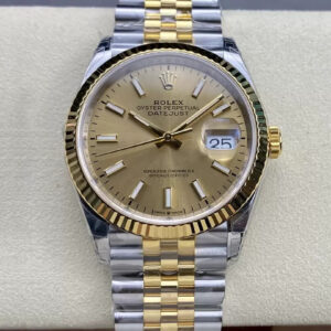 Rolex Datejust M126233-0015 VS Factory Hot Replica Watches Gold Dial - Hot Replica Watches