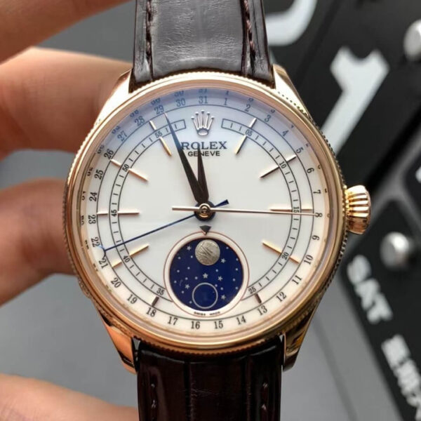 Rolex Cellini M50535-0002 KZ Factory Hot Replica Watches Black Strap - Hot Replica Watches
