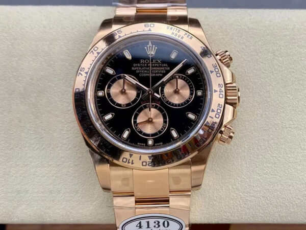 Rolex Daytona M116505-0008 Clean Factory Hot Replica Watches Rose Gold Black Dial - Hot Replica Watches