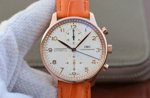 IWC Portuguese ZF Factory Hot Replica Watches Orange Strap - Hot Replica Watches