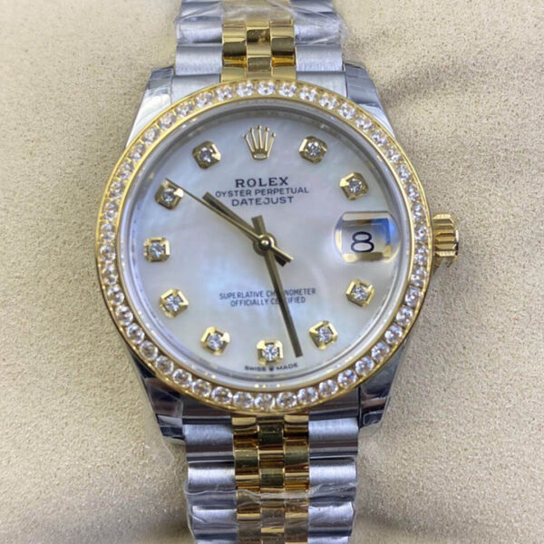 Rolex Datejust M278383RBR-0028 EW Factory Hot Replica Watches Diamond Case - Hot Replica Watches