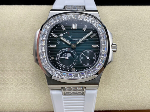 Patek Philippe Nautilus 5712GR GR Factory Hot Replica Watches White Strap - Hot Replica Watches
