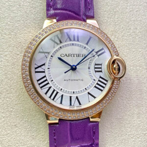 Cartier Ballon Bleu WJBB0009 3K Factory Hot Replica Watches Purple Strap - Hot Replica Watches