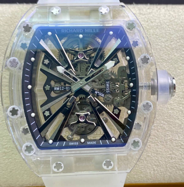 Richard Mille RM12-01 RM Factory Hot Replica Watches Transparent Case - Hot Replica Watches