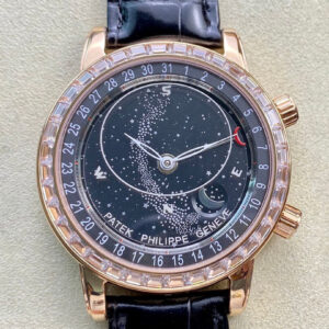 Patek Philippe Grand Complications 6104R-001 AI Factory Hot Replica Watches Black Strap - Hot Replica Watches