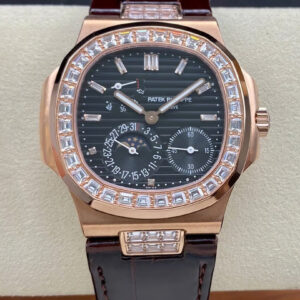 Patek Philippe Nautilus 5724R-001 GR Factory Hot Replica Watches Brown Strap - Hot Replica Watches