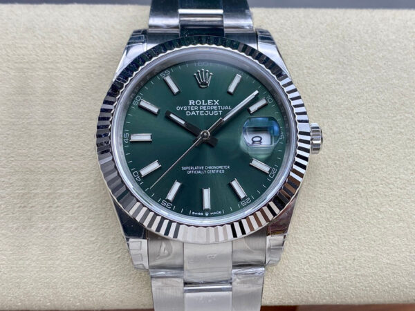 Rolex Datejust M126334-0028 VS Factory Hot Replica Watches Dark Green Dial - Hot Replica Watches