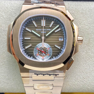 Patek Philippe Nautilus 5980-1R 3K Factory Hot Replica Watches Rose Gold Case - Hot Replica Watches