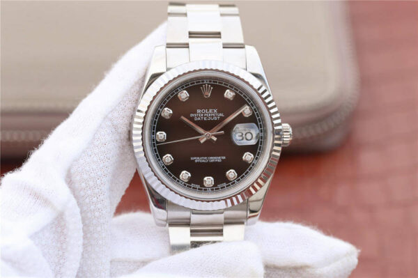 Rolex Datejust M126334-0011 EW Factory Hot Replica Watches Brown Dial - Hot Replica Watches