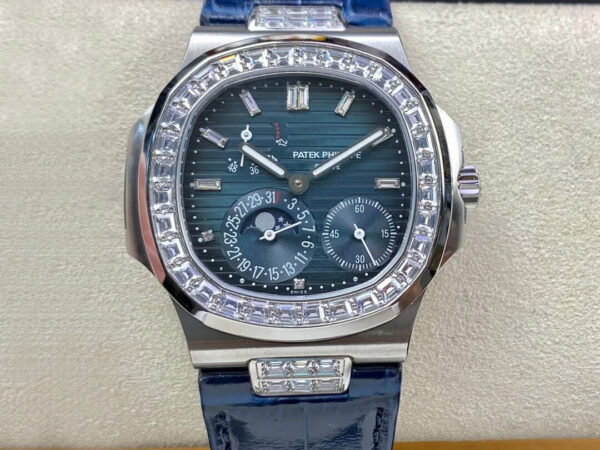 Patek Philippe Nautilus 5724G-001 GR Factory Hot Replica Watches Blue Strap - Hot Replica Watches