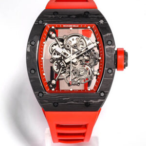 Richard Mille RM055 BBR Factory Hot Replica Watches Red Rubber Strap - Hot Replica Watches