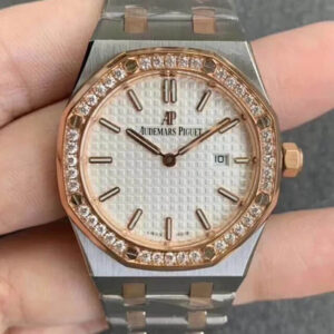 Audemars Piguet Royal Oak 67651SR.ZZ.1261SR.01 JF Factory Hot Replica Watches White Dial - Hot Replica Watches