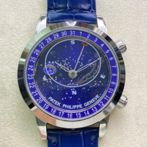 Patek Philippe Grand Complications 6102P-001 AI Factory Hot Replica Watches Blue Strap - Hot Replica Watches